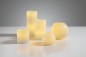 Preview: CASAYA LED Kerze, 3D Rustic FLAME, Ø 9 cm, weiß, Timer, 10612